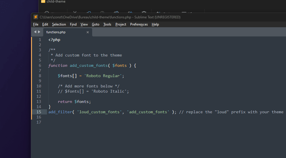 Custom Font PHP