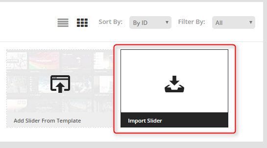 Import Sliders