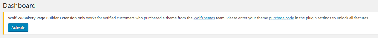 Wolf Core Activation