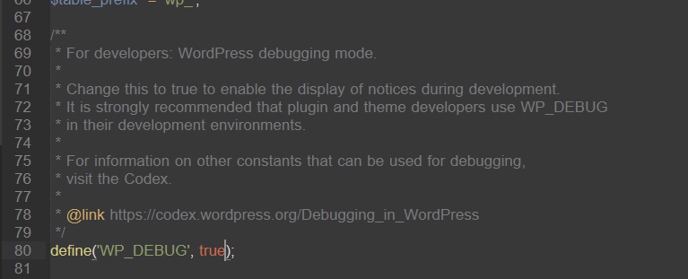 WP Debug Config